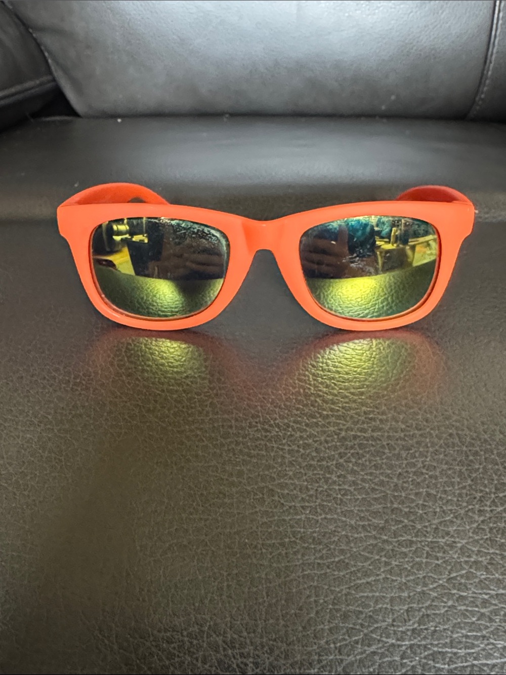 Little Kids Orange Sunglasses with Mirrored Lenses - Youth Fashion Shades